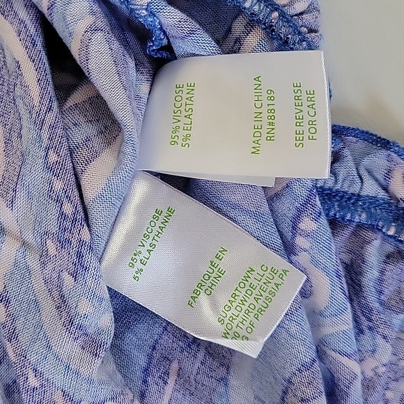 Lilly Pulitzer PJ Tank Coastal Blue Whispurr Size Small - Picture 5 of 7